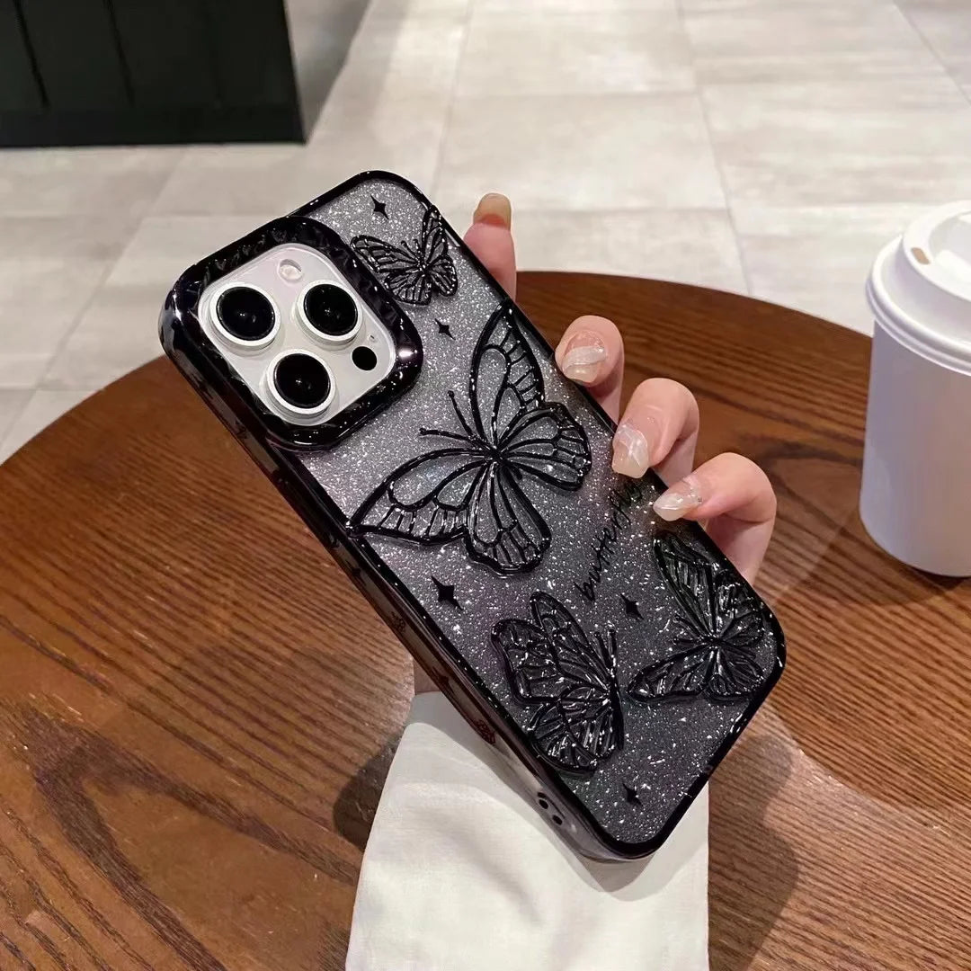 3D Bling Glitzer Schmetterling Hülle für iPhone 17