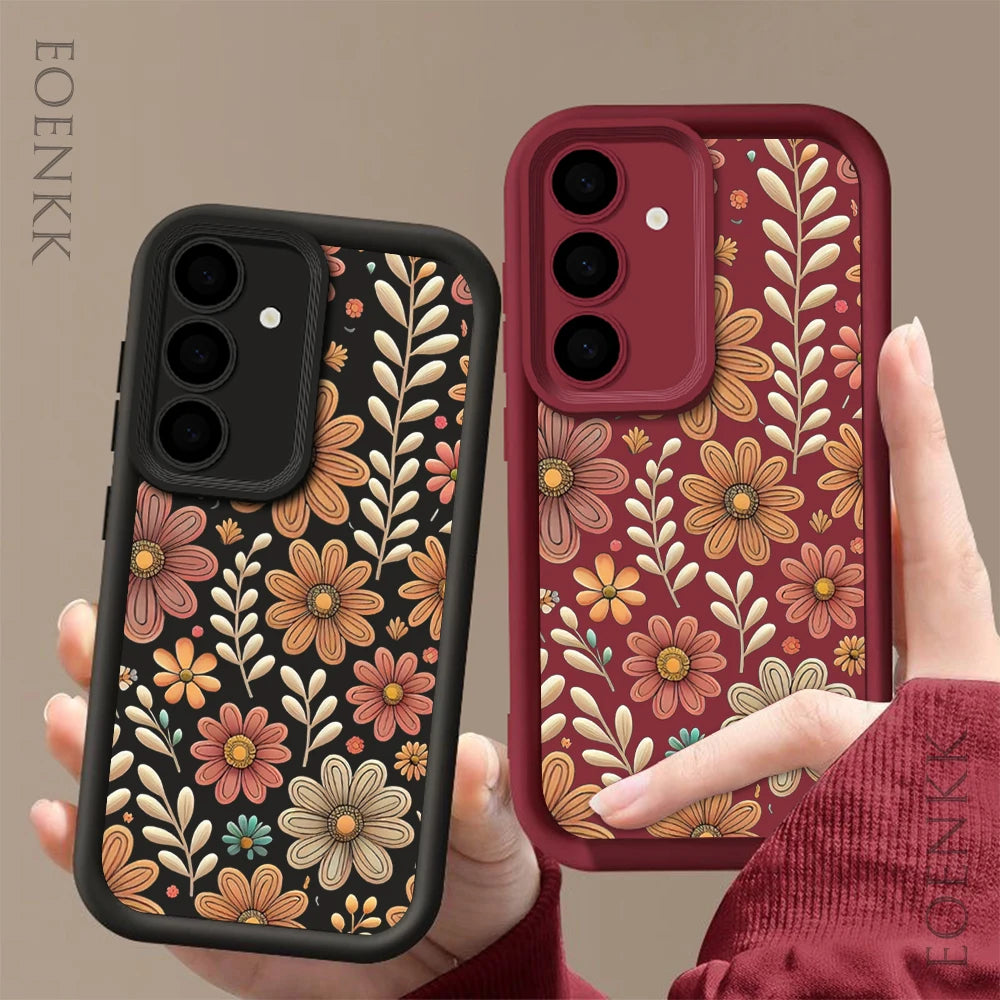 Blattmuster Silikonhülle für Samsung Galaxy Modelle