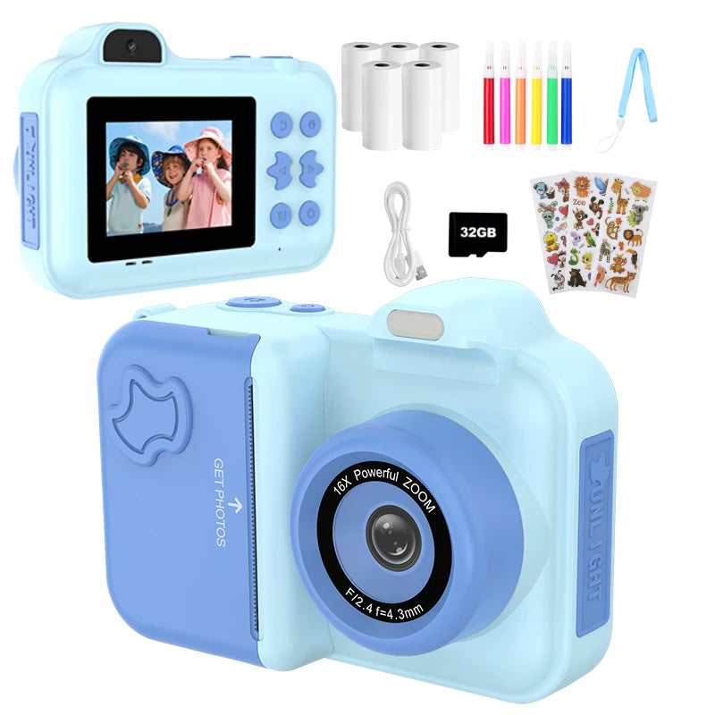 Sofortdruckkamera Kinder Mini HD Video Fotodruck Spielzeug