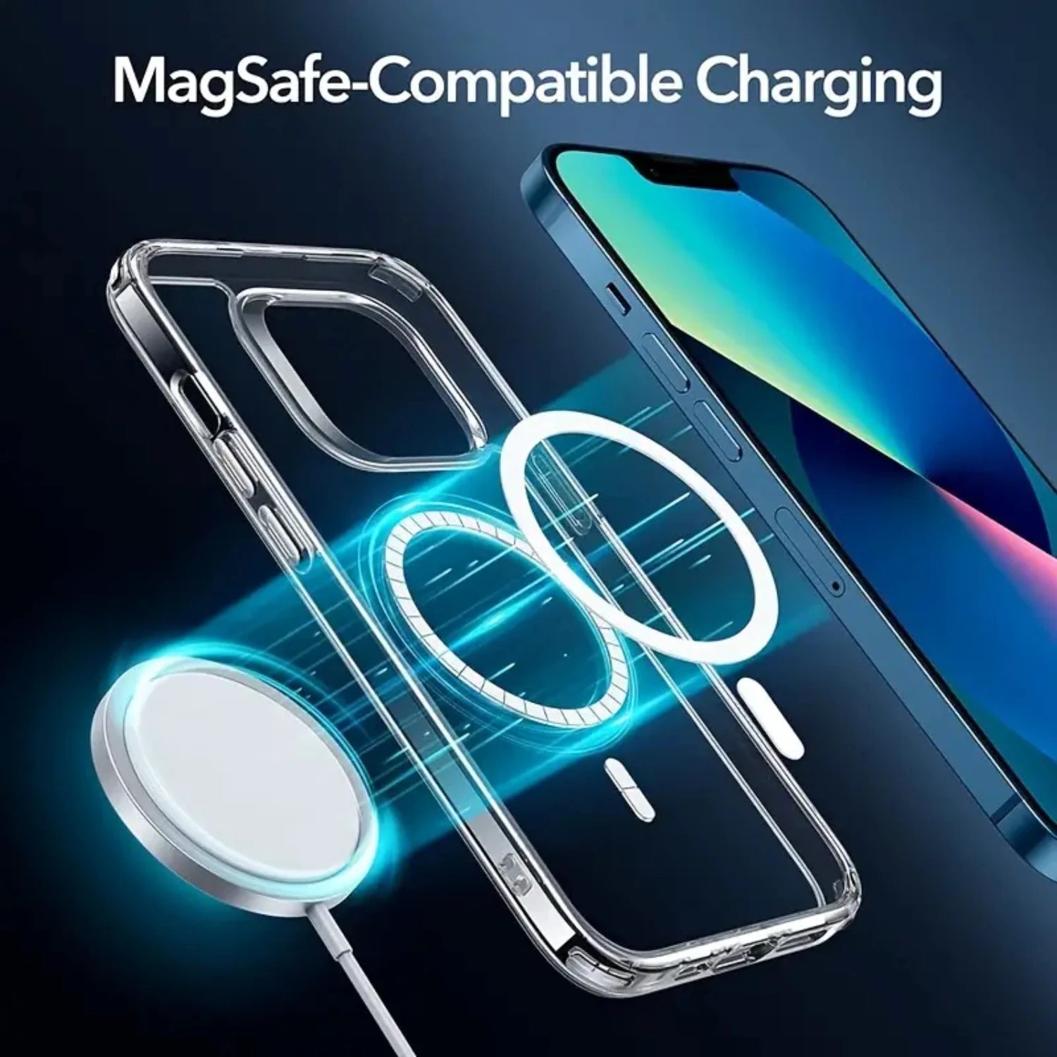 Magnetische transparente iPhone 14 Hülle