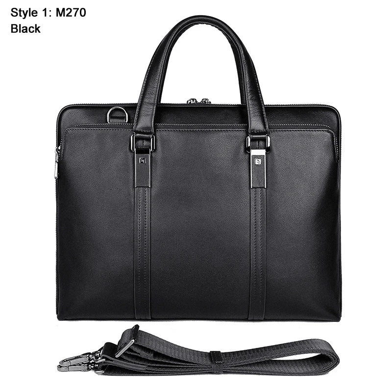 Luxus Leder Aktentasche Herren 15,6 Zoll