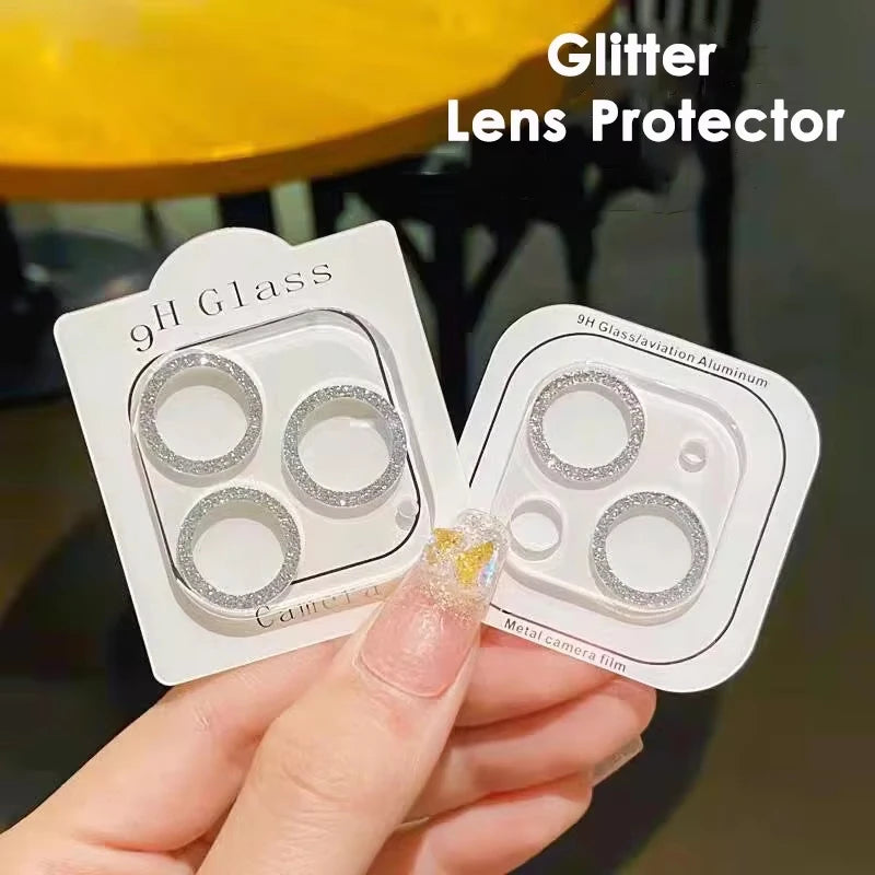 Glitzer Kamera Schutzglas iPhone