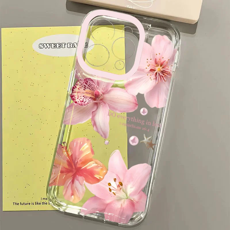 Rosa Lilie TPU Hülle iPhone 7-16