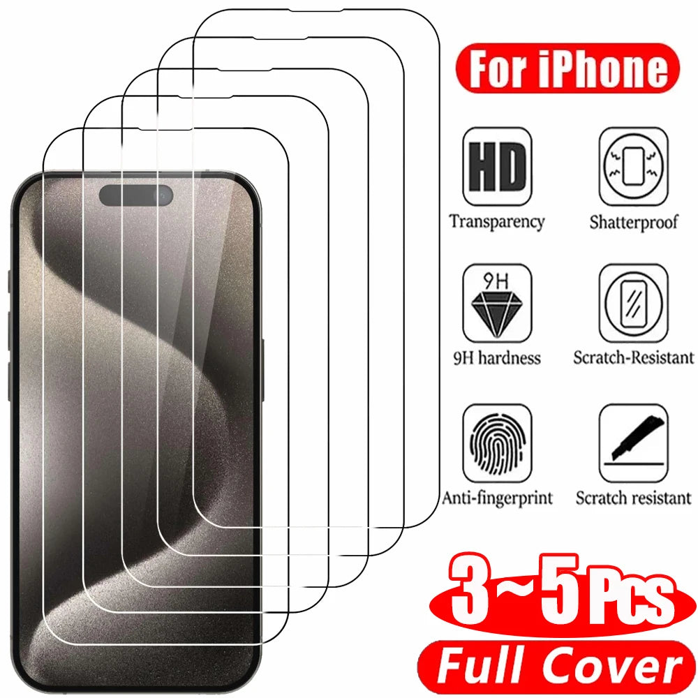 Klarglas iPhone Schutzfolie 1–3 Stück