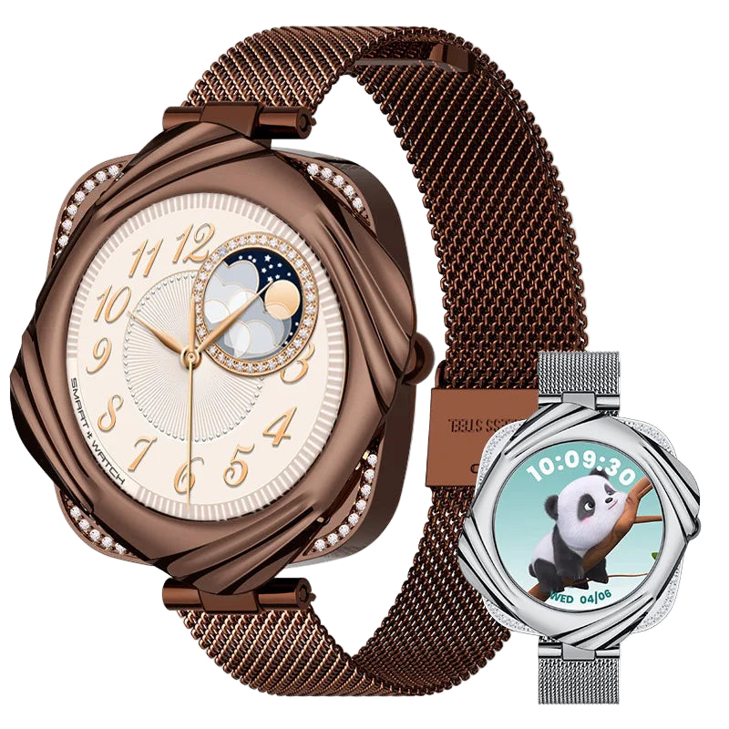 Elegante Damen-Smartwatch 2025 mit AMOLED & NFC