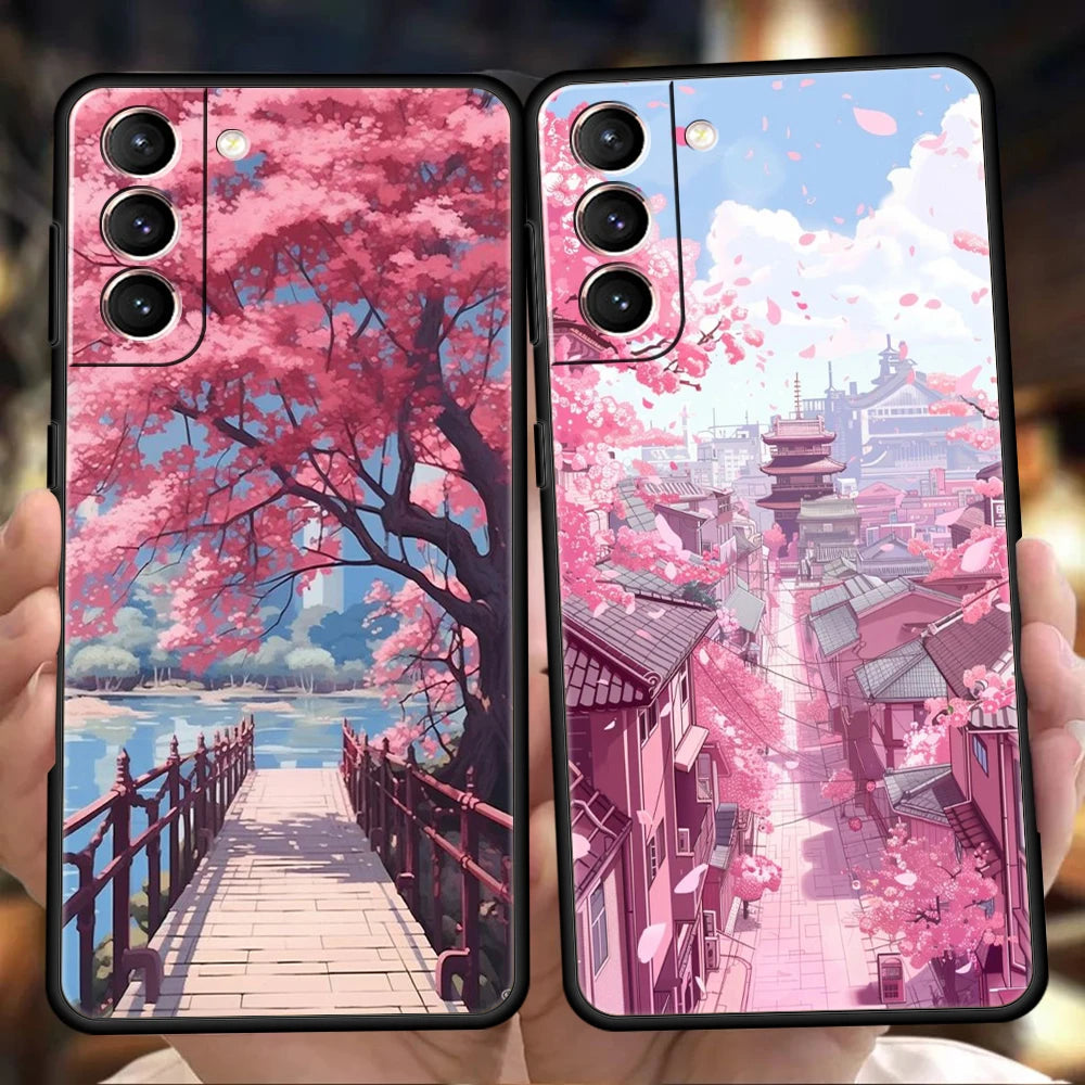 Frühlingshafte Kirschblüten-Hülle für Galaxy