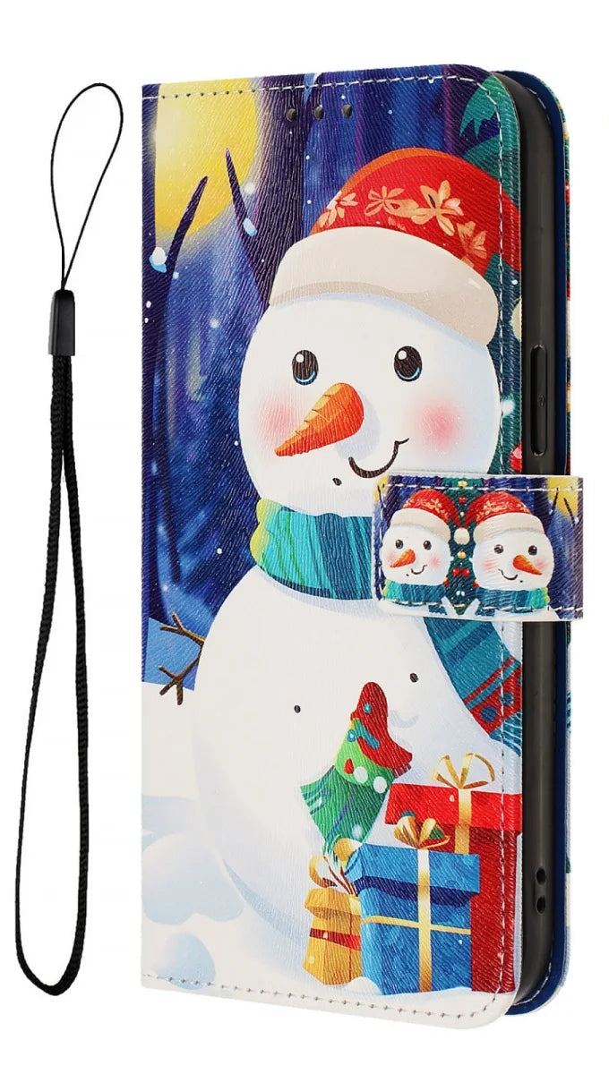 Weihnachtliche Flip-Wallet Hülle für Google Pixel