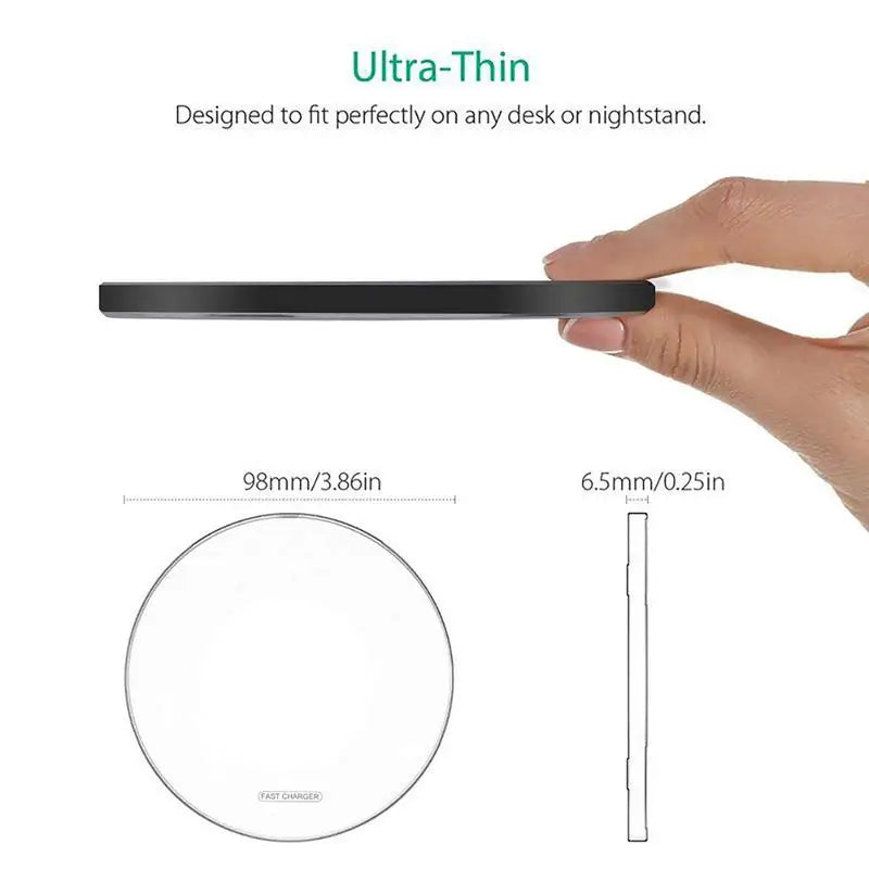 15W Wireless Fast Charging Pad with Light