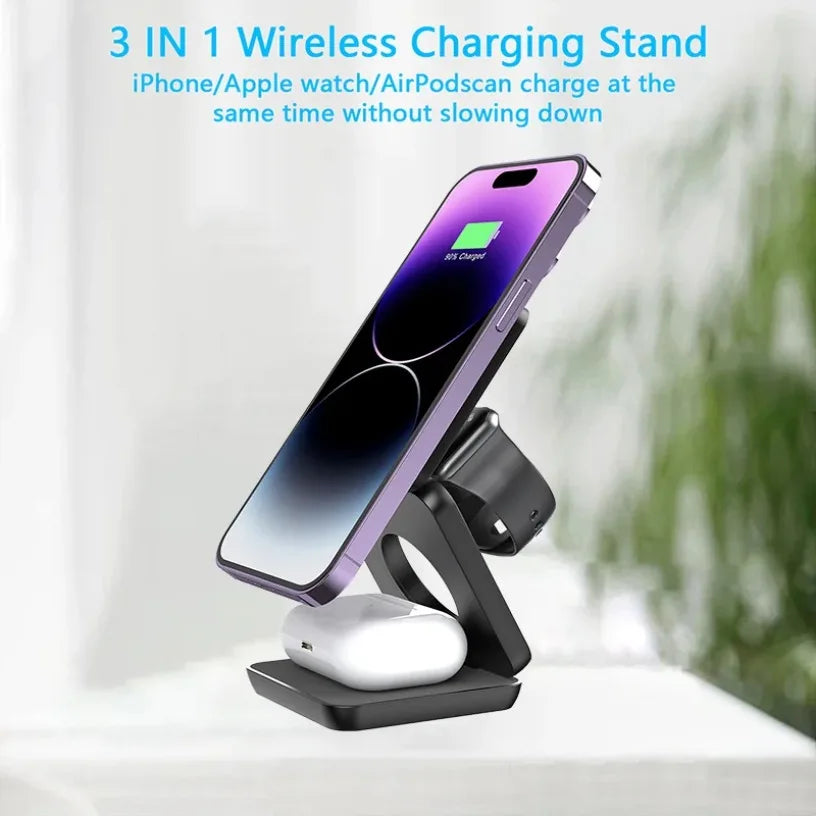3-in-1 Magnetischer Ladehalter für iPhone & Apple Watch