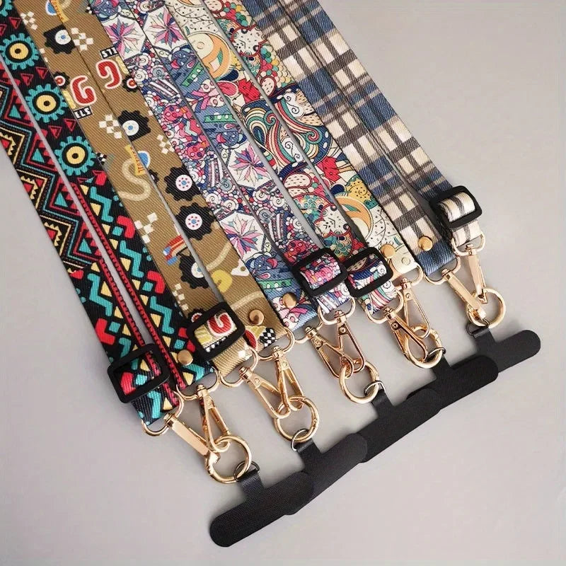 Universeller Handy-Lanyard mit Retro-Muster