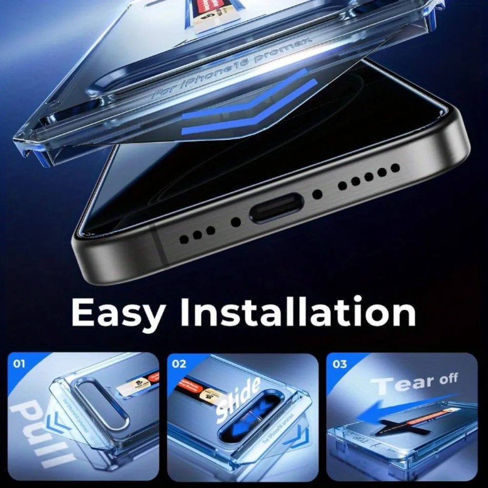 4-in-1 Anti-Spy Glass Screen Protector Set for iPhone 17 Series