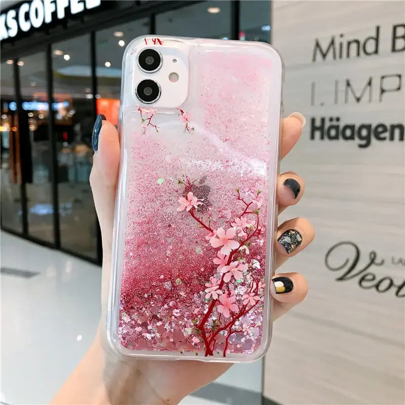 Süße Quicksand Blumen Hülle für iPhone 17 Pro Max