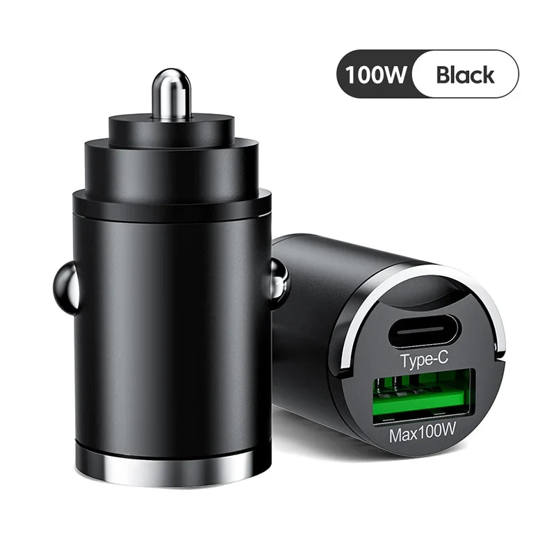 100W Auto Ladegerät USB C Schnellladeadapter
