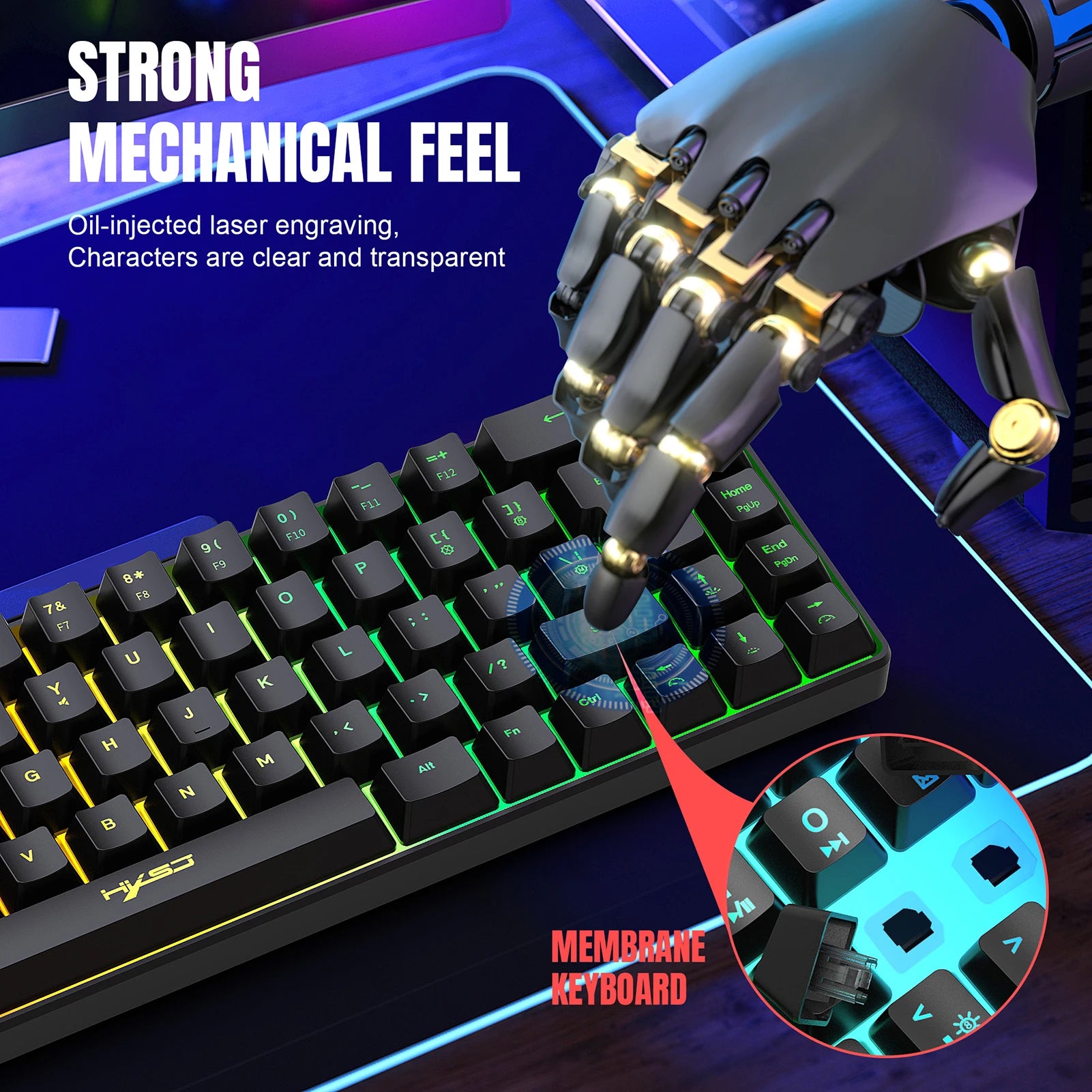 HXSJ V200 RGB Mini Gaming-Tastatur