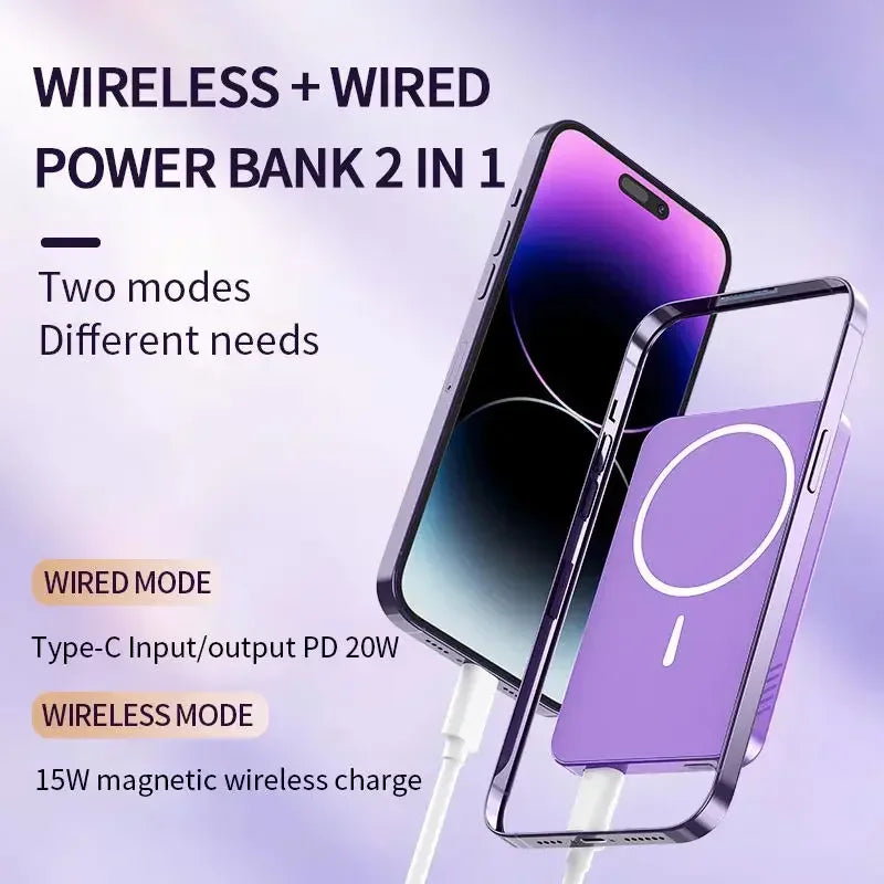 Mini Powerbank 10000mAh Magnetisch