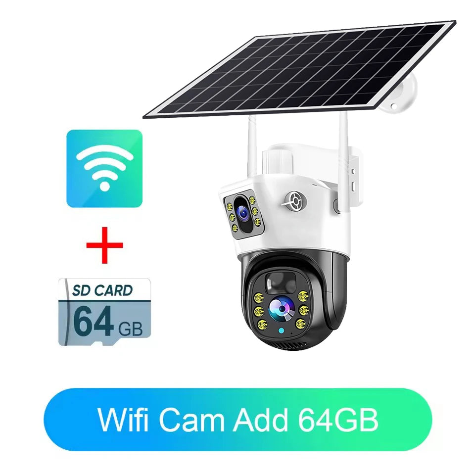 WLAN Dual-Linsen Kamera 4G Solar Nachtsicht Outdoor