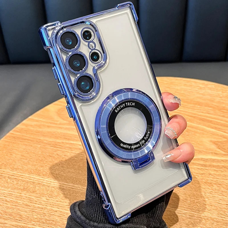 Samsung Luxus Magnet Hülle mit Ständer