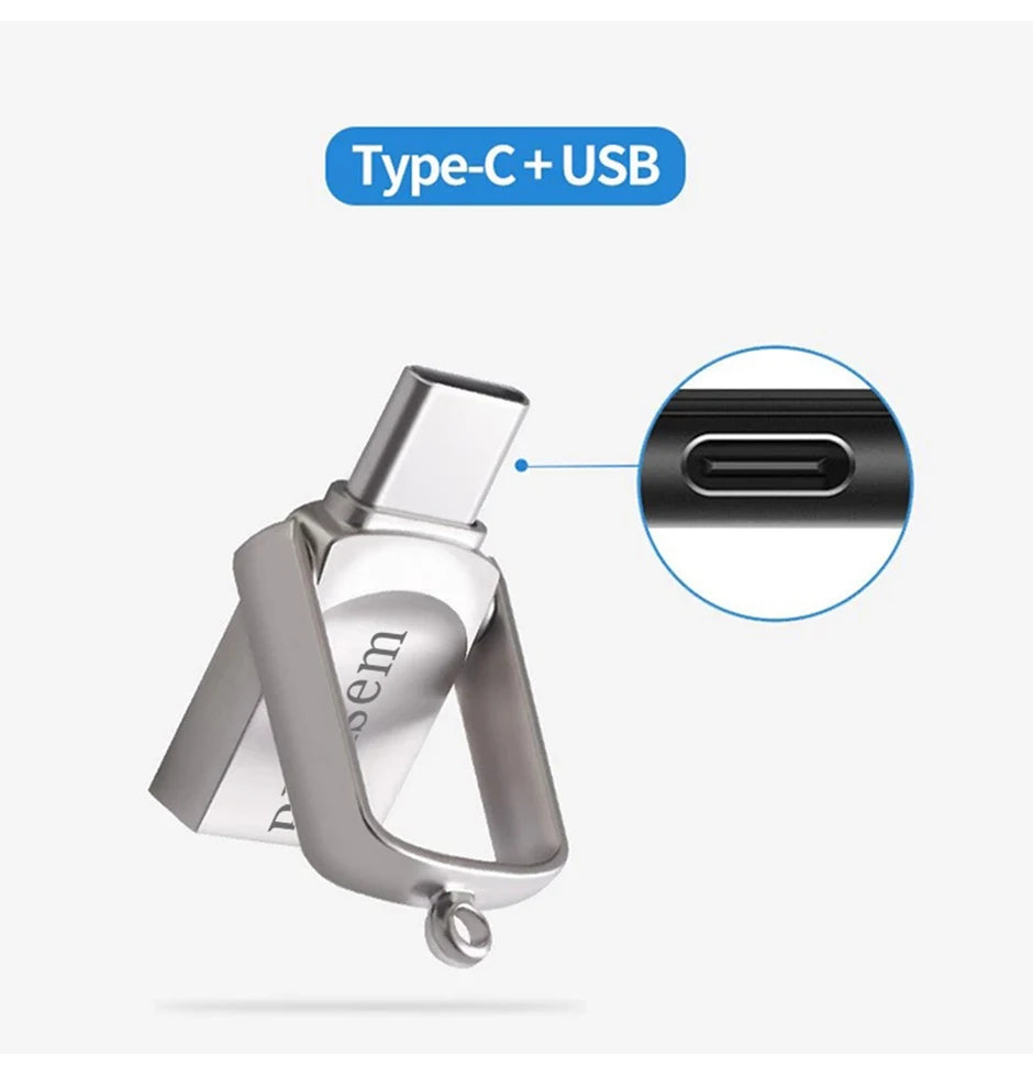 Bliksem 2-in-1 USB-Stick 128GB TYPE-C