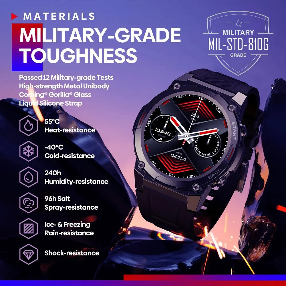 Robuste Smartwatch VIBE 7 PRO mit AMOLED & Anruffunktion