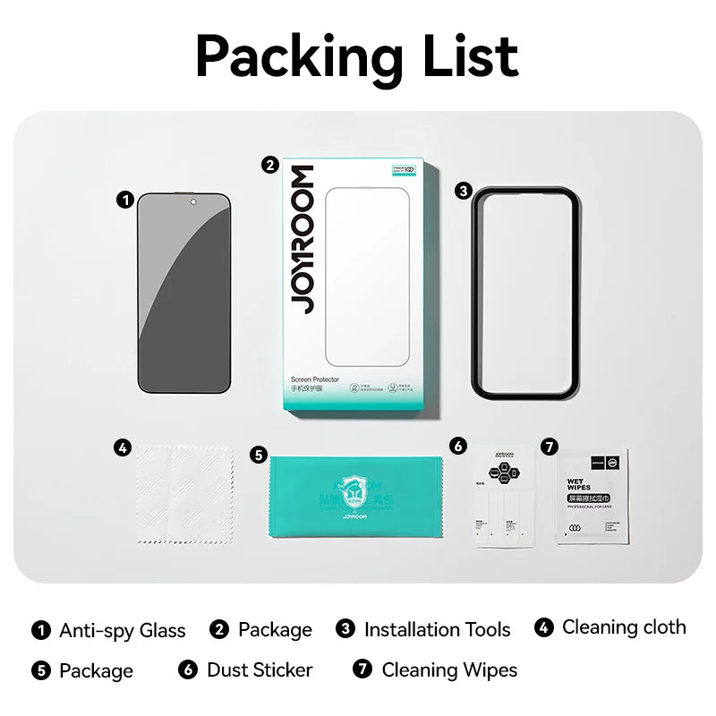 Anti-Spy Panzerglasfolie für iPhone 17 Serie