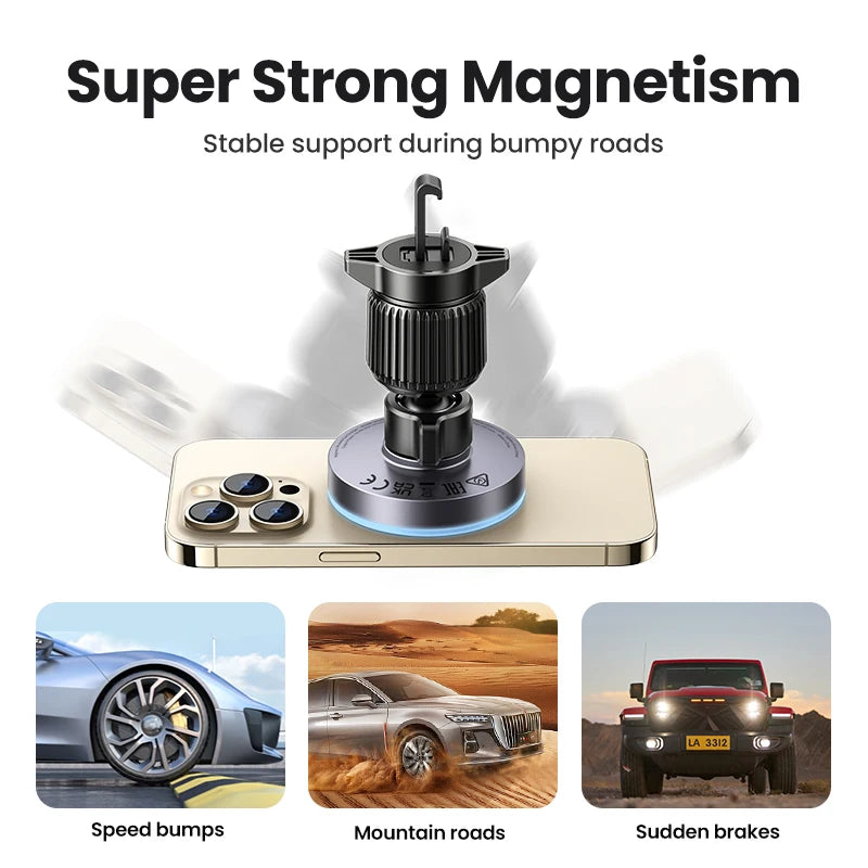 Magnetischer Auto-Ladeständer mit 15W & LED-Licht