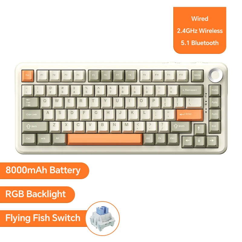 Ajazz AK820 Pro Gaming-Tastatur 3in1
