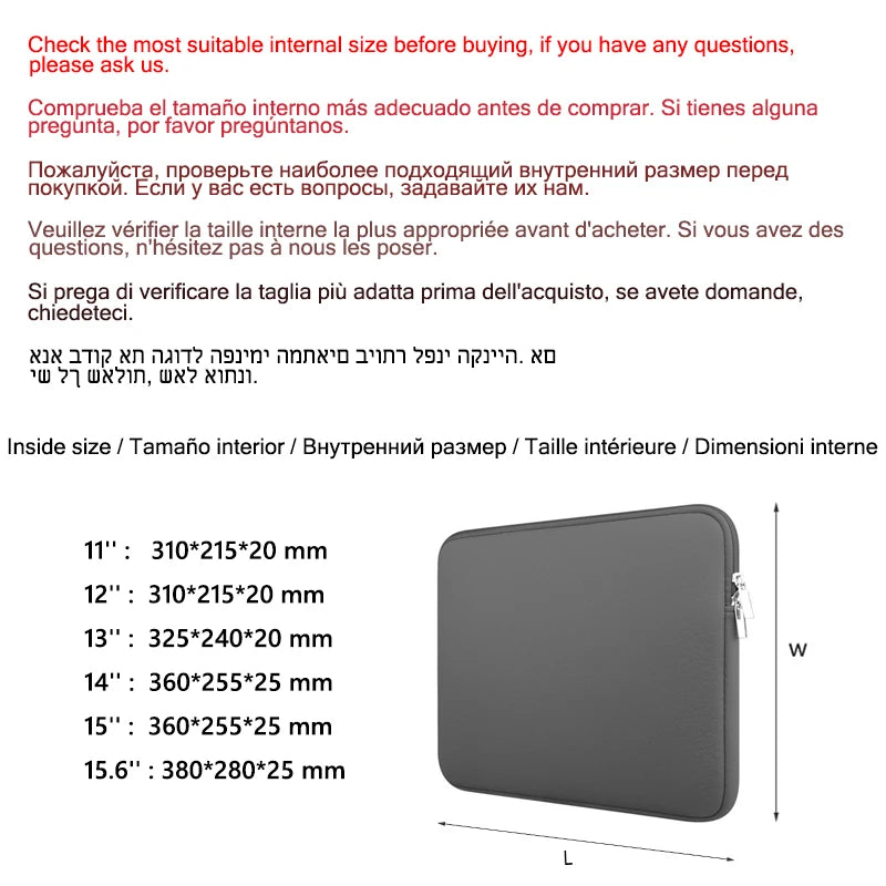 Laptoptasche für MacBook & PC 11–15,6