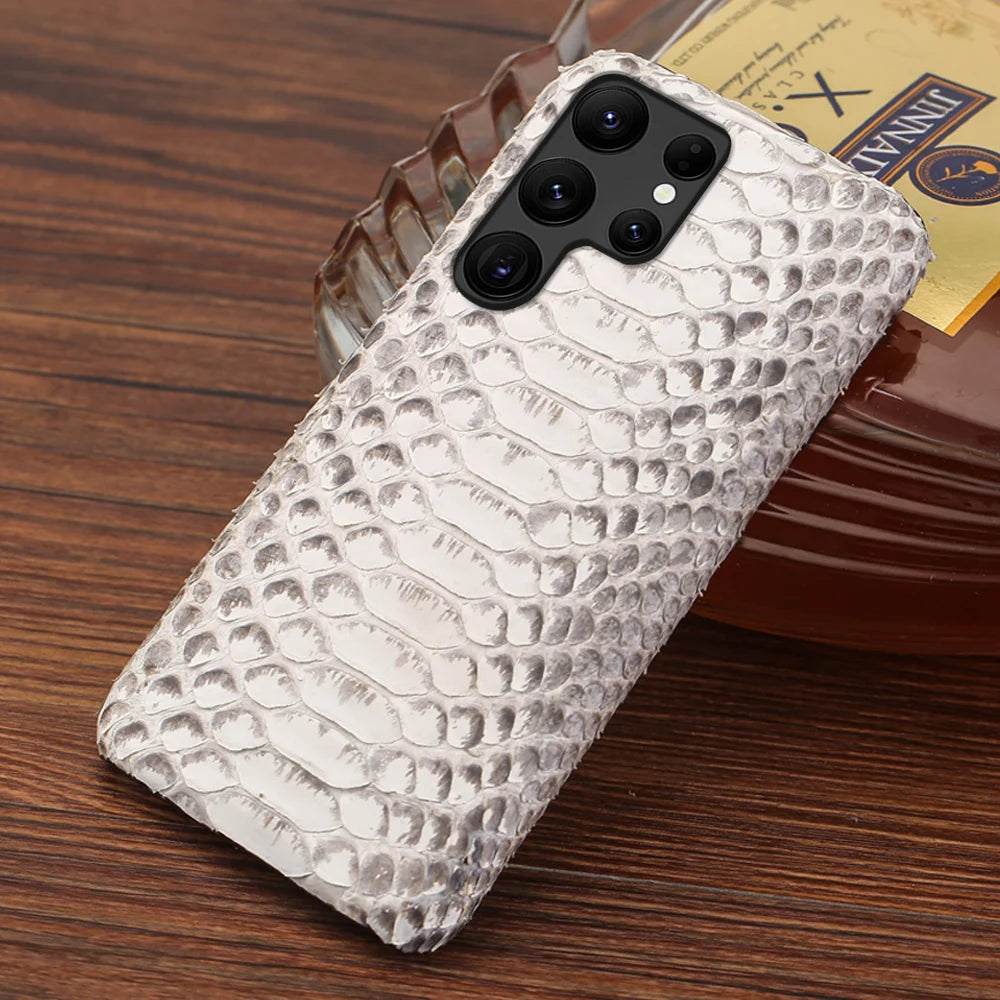 Python Leder Handyhülle für Samsung S25