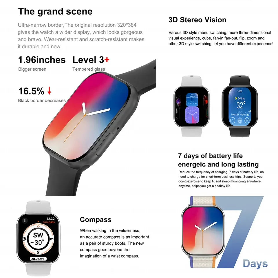 2025 GPS-Smartwatch Damen & Herren mit Herzfrequenz