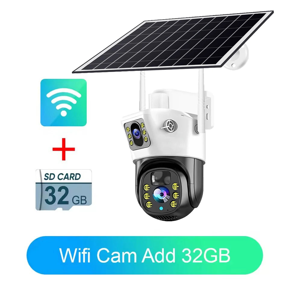 WLAN Dual-Linsen Kamera 4G Solar Nachtsicht Outdoor