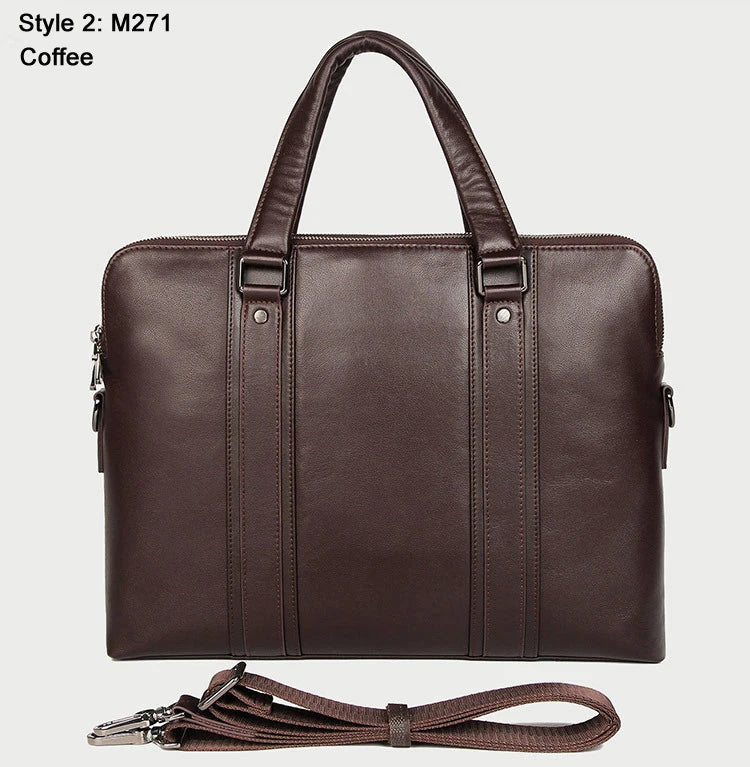 Luxus Leder Aktentasche Herren 15,6 Zoll
