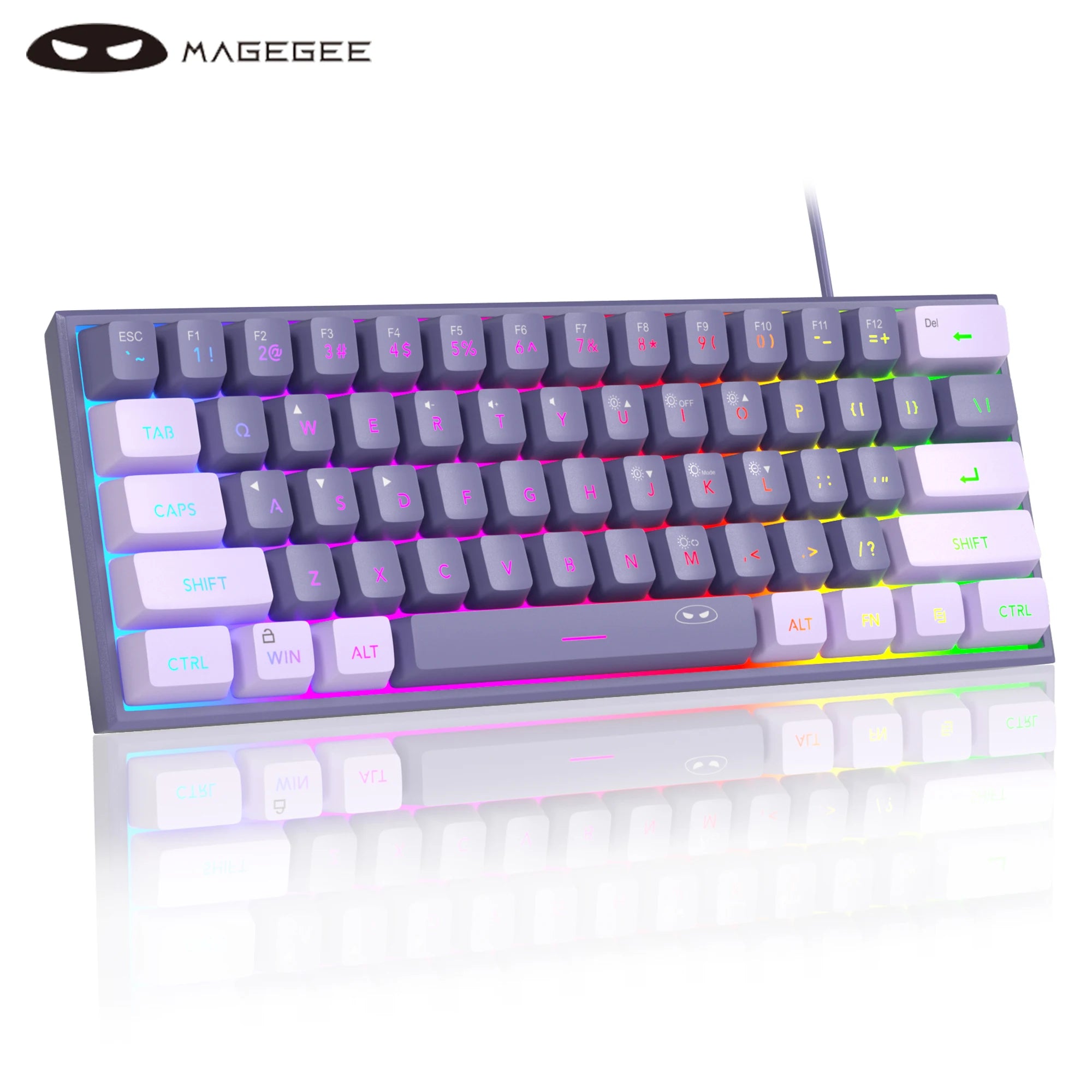MageGee TS91 60 % Mini RGB Gaming-Tastatur