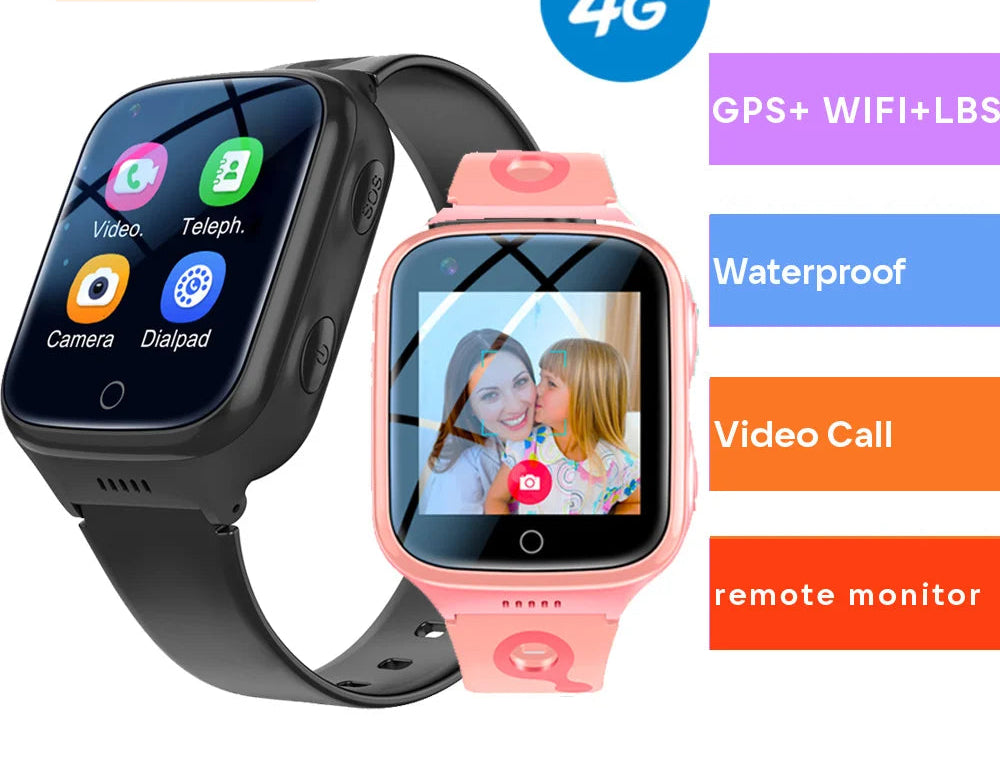 4G Kinder Smartwatch mit GPS, Videoanruf & SOS