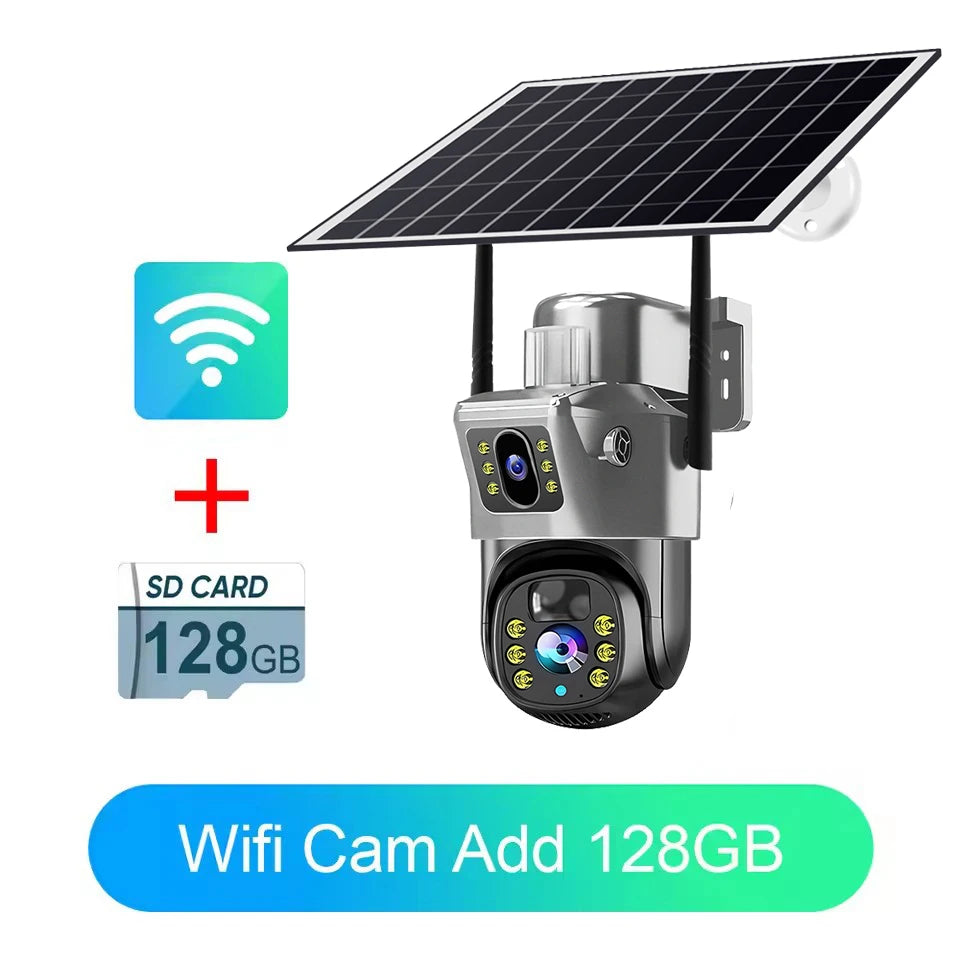 WLAN Dual-Linsen Kamera 4G Solar Nachtsicht Outdoor