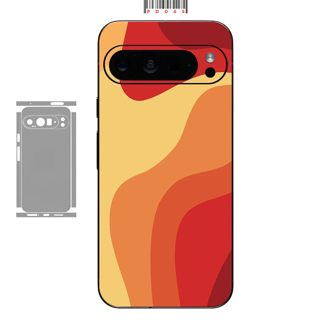 Bunte Hautfolie für Pixel 9–6 Pro Rückseite