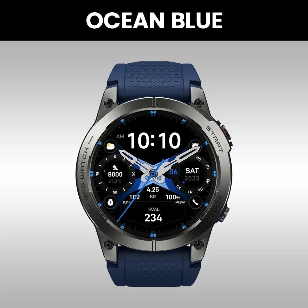 Zeblaze Stratos 3 PRO GPS-Smartwatch Herren 1,43" AMOLED