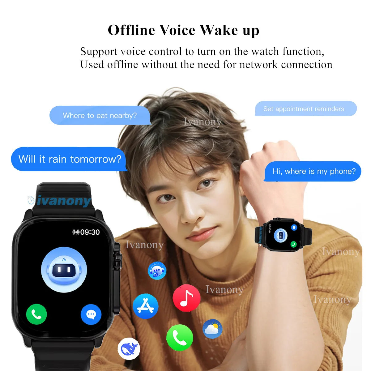 Smartwatch HK11 Ultra3 mit Sprachassistent & TWS