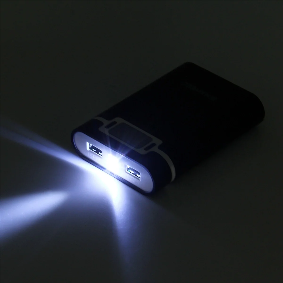 HAWEEL DIY 4X 18650 Akku (nicht im Lieferumfang enthalten), 10.000 mAh Powerbank-Shell-Box mit 2 USB-Ausgängen und Display für Smartphones-A