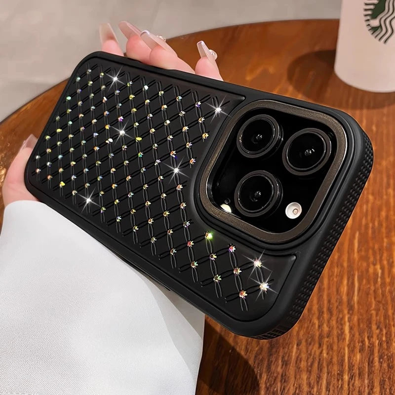 Luxus Glitzer Strass Gitter Hülle für iPhone 17