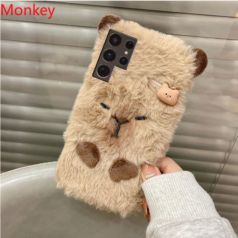 Süße 3D Capybara Hülle Flauschig für Samsung