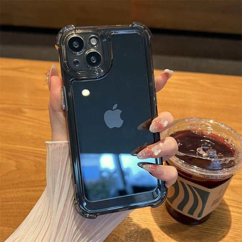 Luxuriöse transparente Stoßschutz-Hülle iPhone