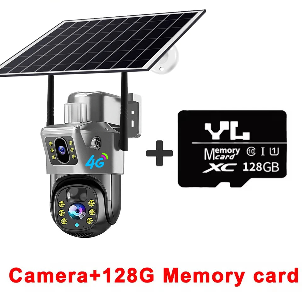 WLAN Dual-Linsen Kamera 4G Solar Nachtsicht Outdoor