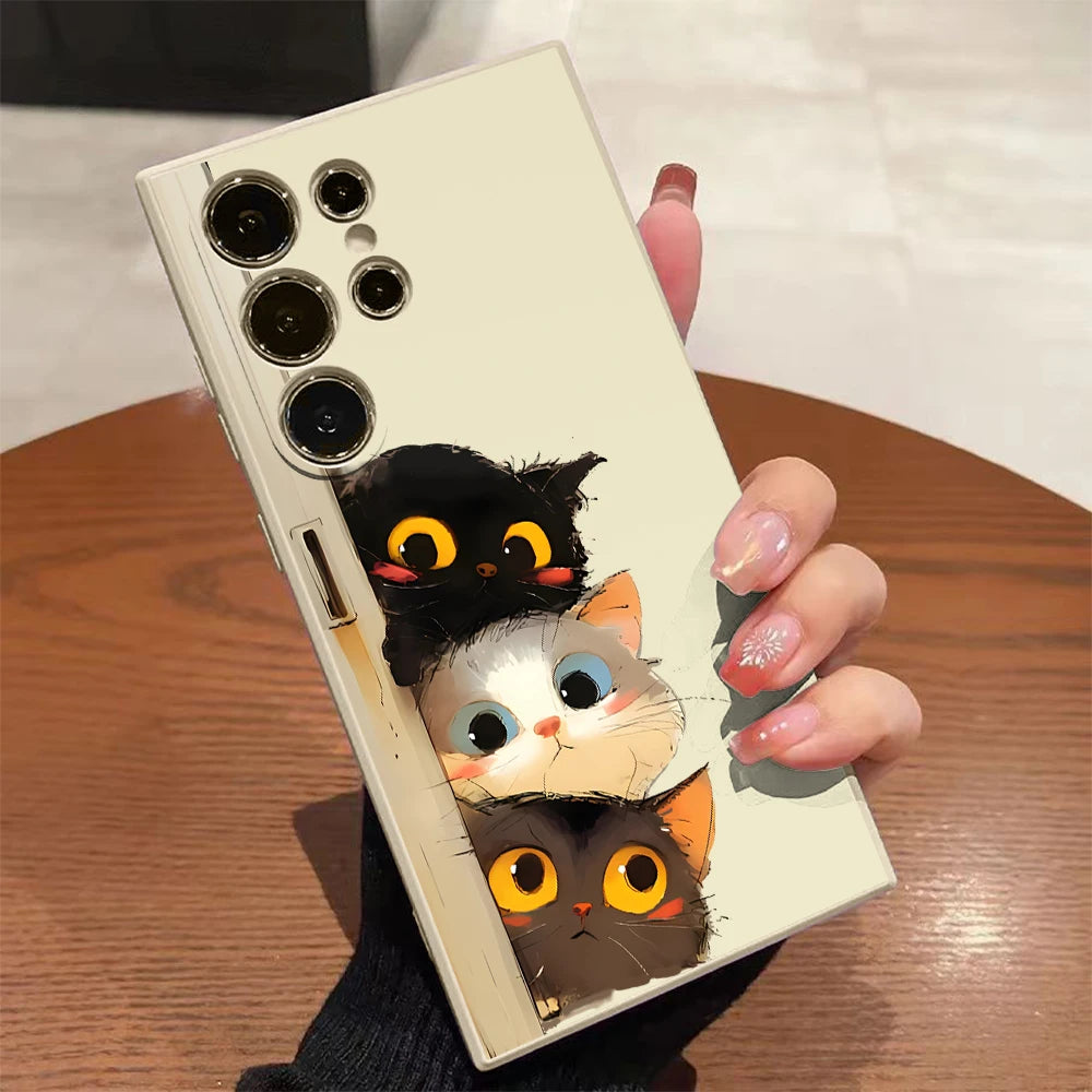 Süße Katzenhülle für Samsung Galaxy Modelle