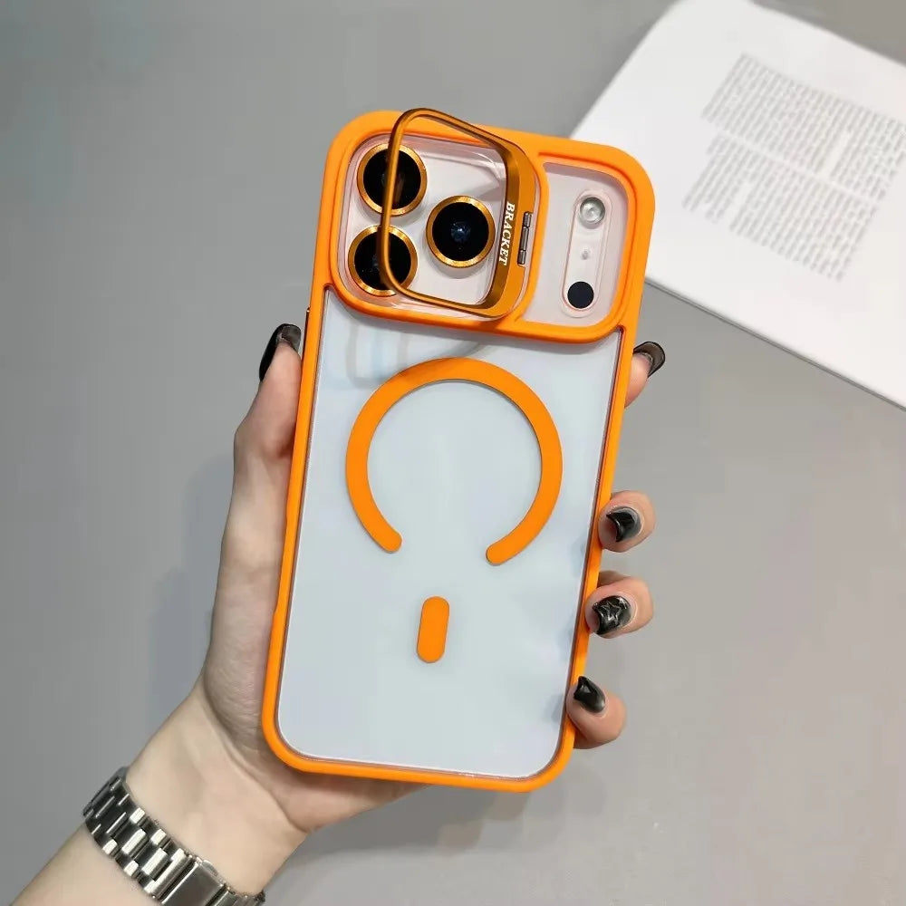 Transparente Magsafe Hülle für iPhone 17 mit Halter