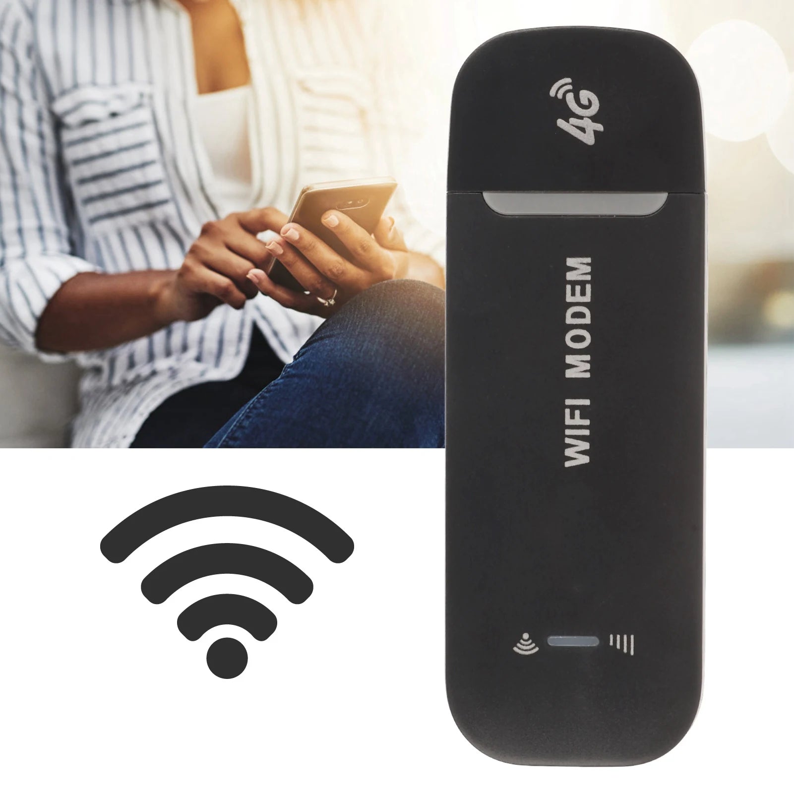 4G WLAN Router Schwarz, 10 Nutzer, USB