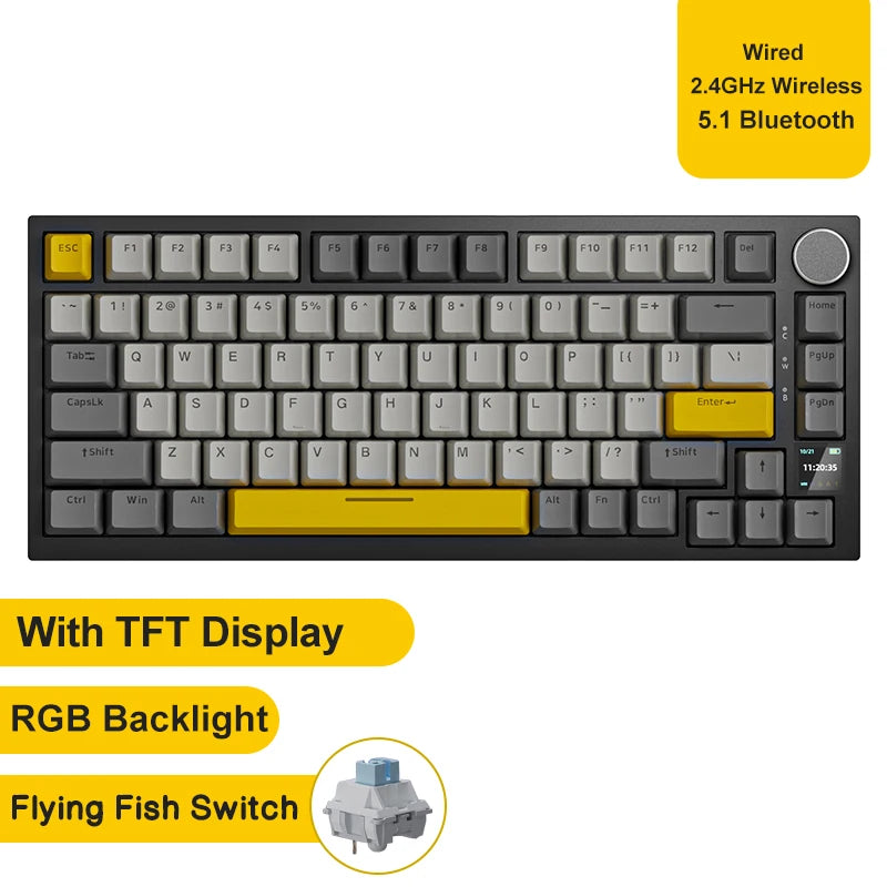 AJAZZ AK820 Pro 75 % mechanische Tastatur
