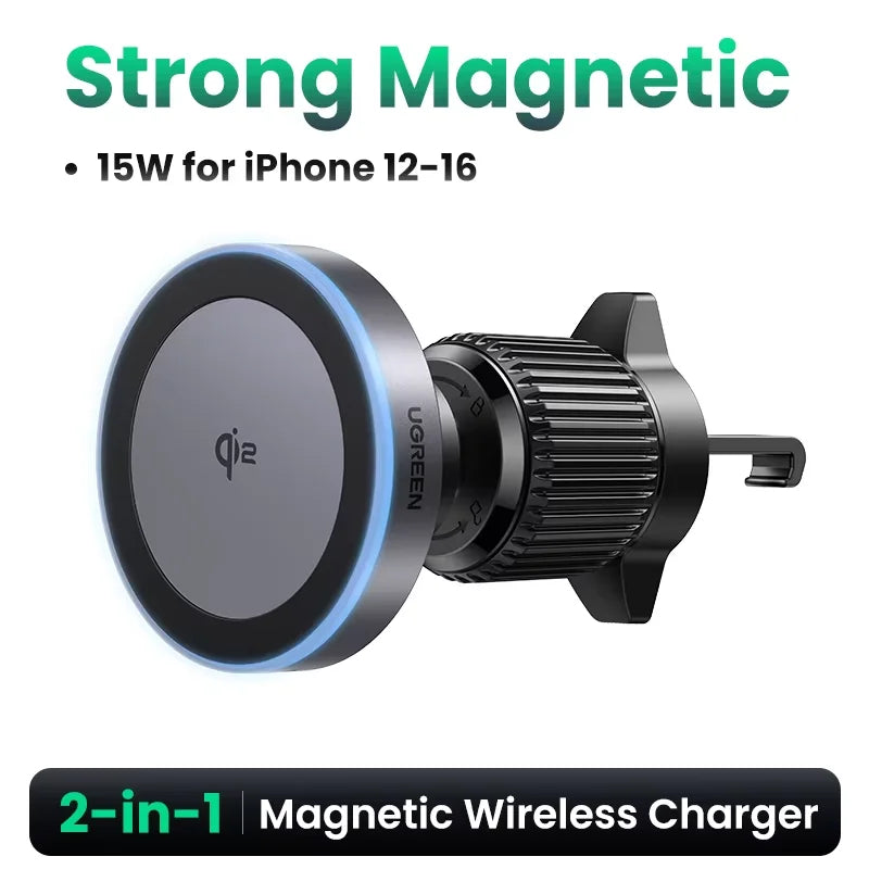 Magnetischer Auto-Ladeständer mit 15W & LED-Licht