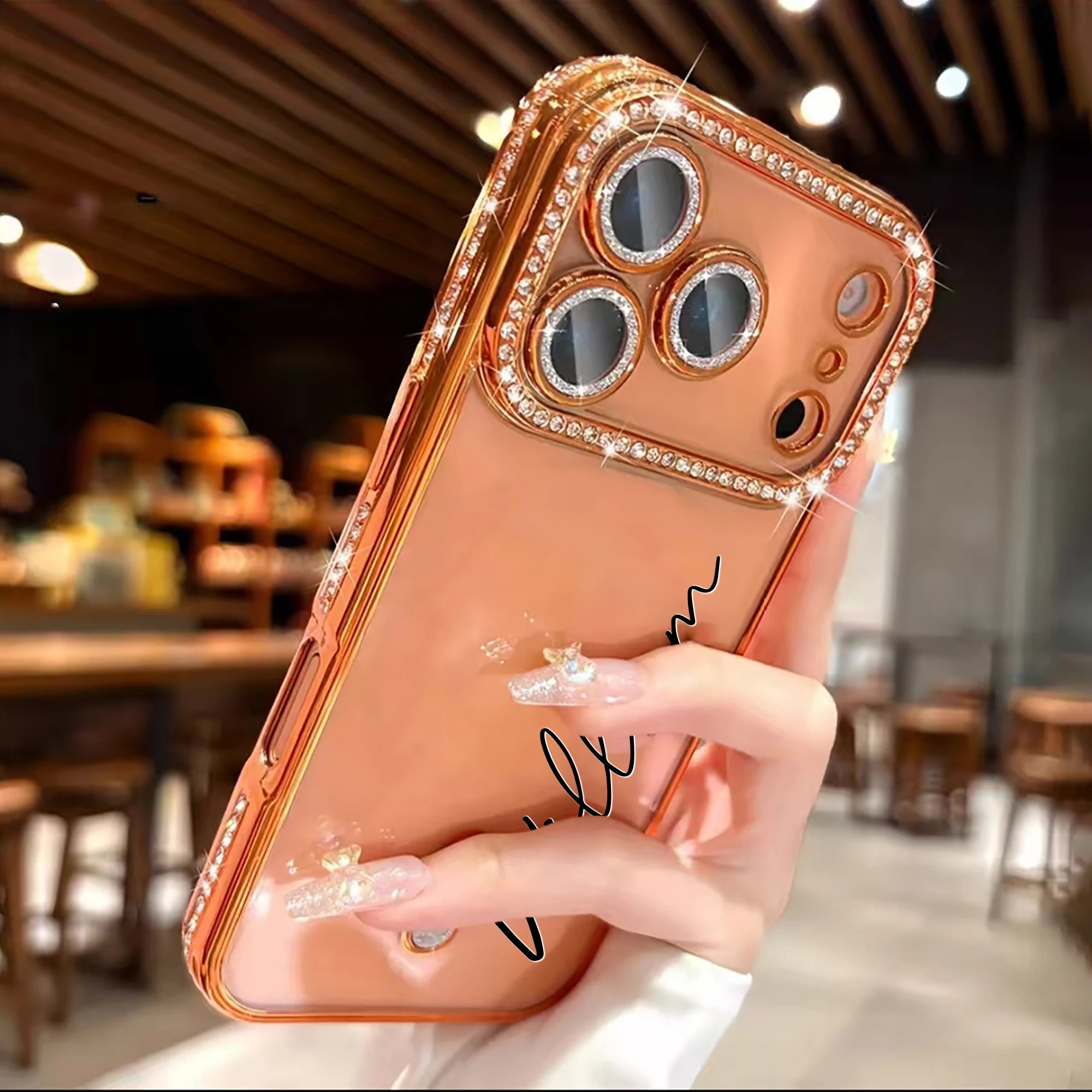 Personalisierte Glitzer-Hülle für iPhone 17