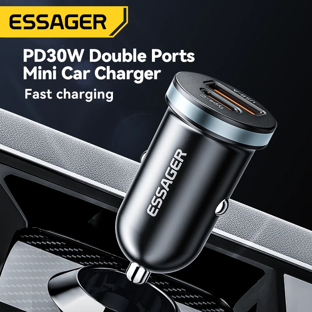 30W USB-C Autoladegerät Schnellladung