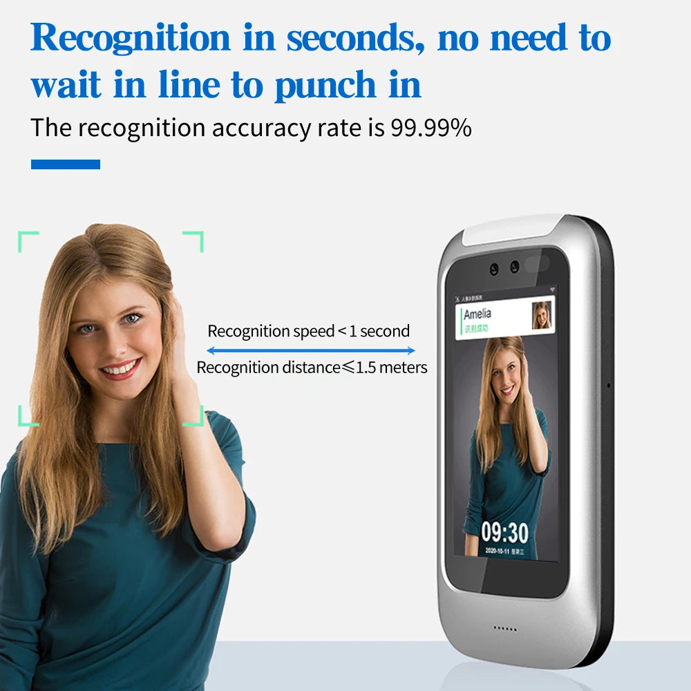 5" WiFi Face Recognition Terminal with IC Card Reader